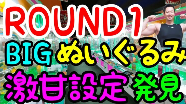 【クレーンゲーム】激甘台発見!!ROUND1でぬいぐるみ 2本アーム お菓子色んな設定を初めてplayしてみた結果、、