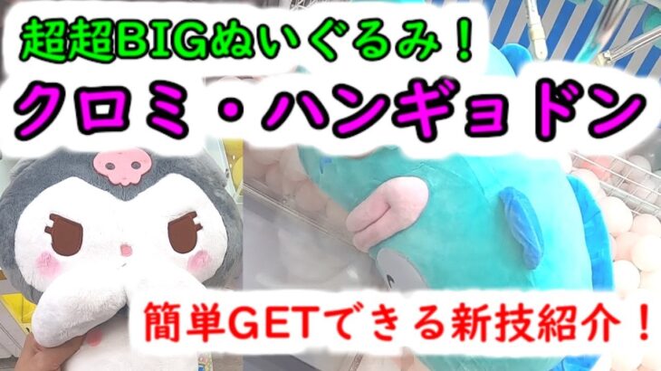 【超超BIGぬいぐるみ クロミ・ハンギョドン！】クレーンゲーム３本アーム確率機　シールドを簡単に超えてGETできる新技を紹介！