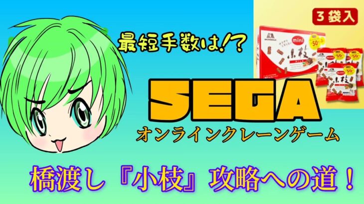 【SEGA】オンラインクレーンゲーム、お菓子ブース『小枝』橋渡し設定攻略への道