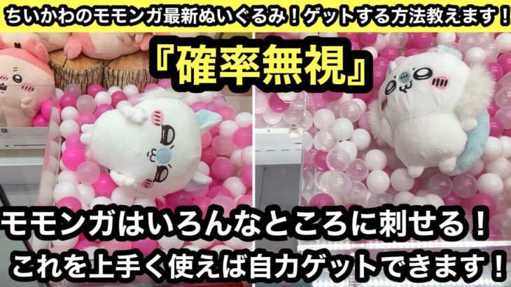 ちいかわのモモンガのぬいぐるみ！ぬいぐるみの隙間を上手く使うことで自力でゲットできる方法教えます！【クレーンゲーム】【인형뽑기】  【ちいかわ】 【JapaneseClawMachine】