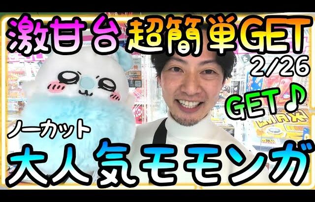 大人気新作フンワリ モモンガBIGぬいぐるみ超簡単攻略!!多数展開している時はどれかが激甘台!?