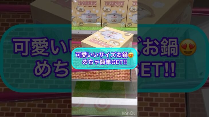 【クレーンゲーム】可愛いサイズのお鍋‼︎😍めちゃ簡単GET‼︎ 楽市楽座ではぴだんぶいのお鍋に挑戦‼︎