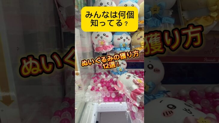 みんなは何個知ってる？ぬいぐるみの獲り方12選！#shorts #クレーンゲーム #ぬいぐるみ #ちいかわ #ポケモン #猫ミーム #gartenofbanban #ブルーロック