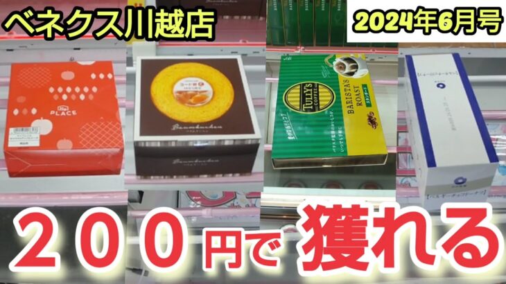 【月刊ベネクス川越店】クレーンゲーム日本一獲れるお店の景品でハイエナしないで200円で取るコツを紹介 #2024年6月