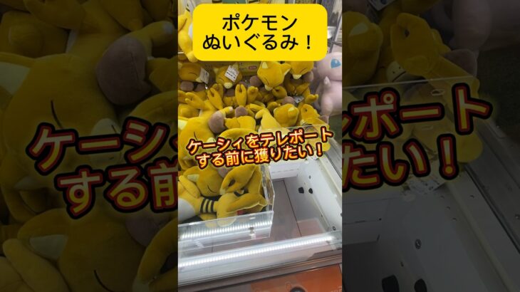 ポケモンのぬいぐるみ！ケーシィがテレポートする前に捕獲せよ！#ポケモン　#pokemon #クレーンゲーム