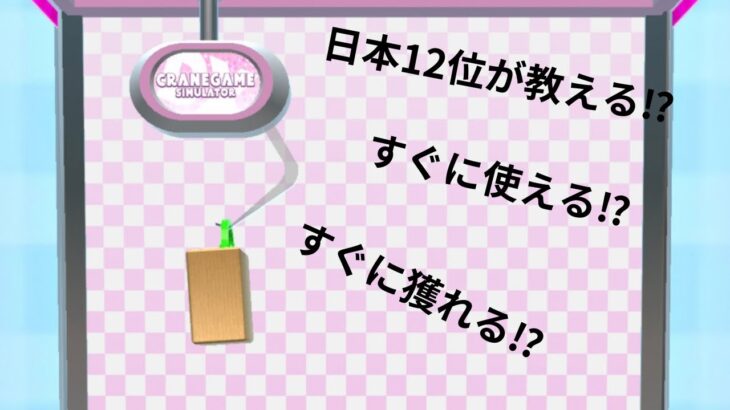 日本12位が教えるすぐに使えるクレーンゲームの攻略法⁉️