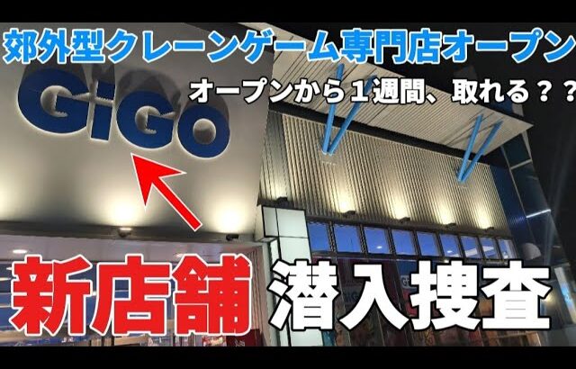 【 クレーンゲーム 】新店舗オープンの郊外型ゲーセンは獲れる？！【 GiGO ufoキャッチャー  】